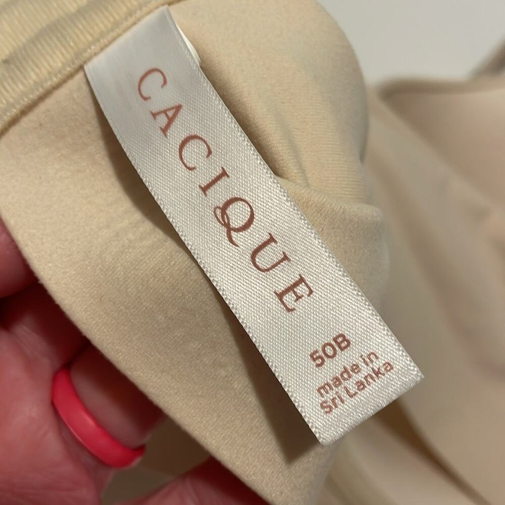 CACIQUE Modern Luxe Lightly Lined Balconette Bra Size 50B Sand Dollar Tan Beige - Picture 8 of 8